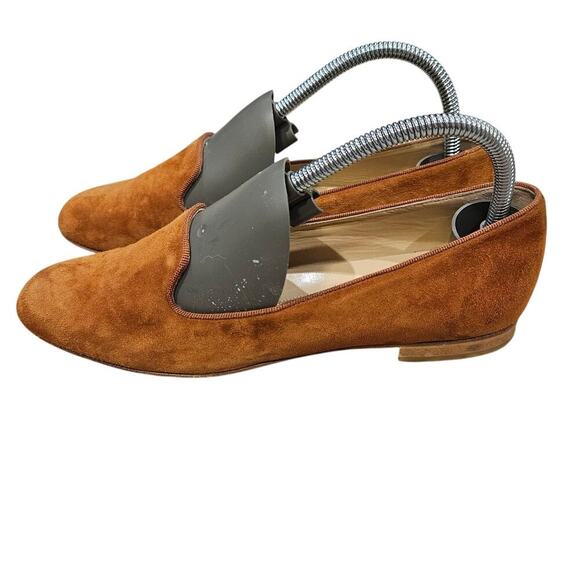 Lafayette 148 Siena Suede Loafers Brown‎ Womens size 36 size 6 Driving Shoe - Picture 1 of 7